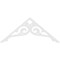 Ekena Millwork Pitch Bordeaux Architectural Grade PVC Gable Pediment, 72"W x 30"H x 1"P (10/12) GPP072X030X100BOR - alternate 5
